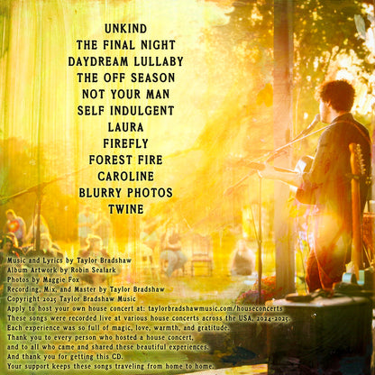 The House Concert Tapes - Signed CD